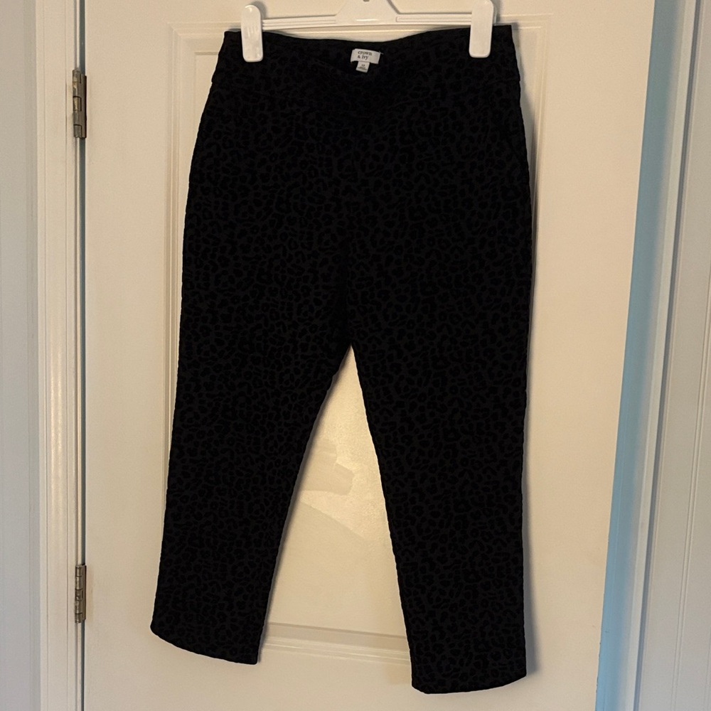 Black Leopard Print Pants